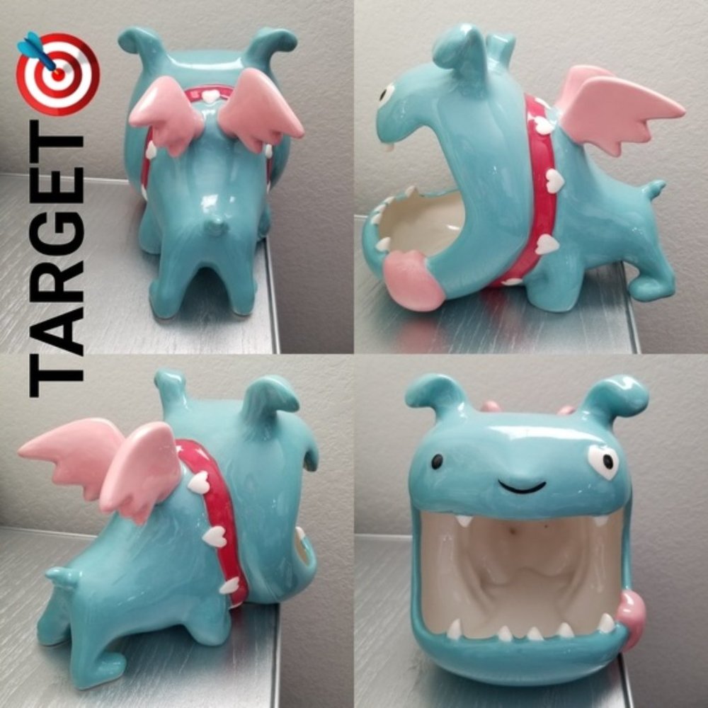 Target Valentine's Day 2011 Blue Bulldog Decor Candy Dish